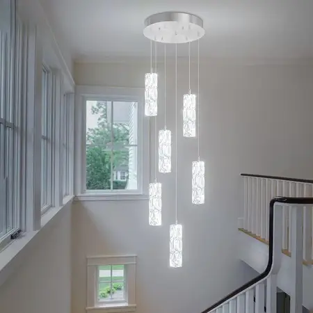 H78 Pendant Lights Kitchen Island 6-Lights Pendant Chandelier